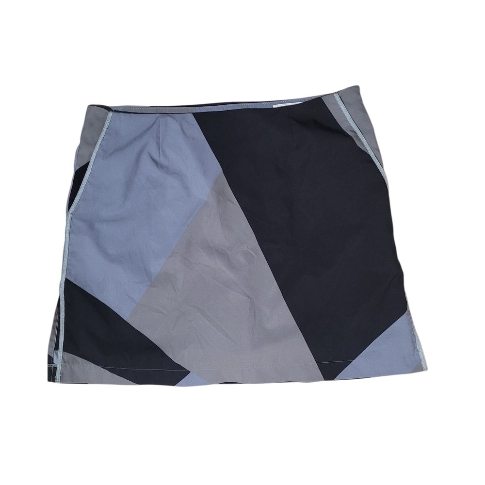 Golftini Out Of The Blue Geometric Golf Mini Skort Size 8